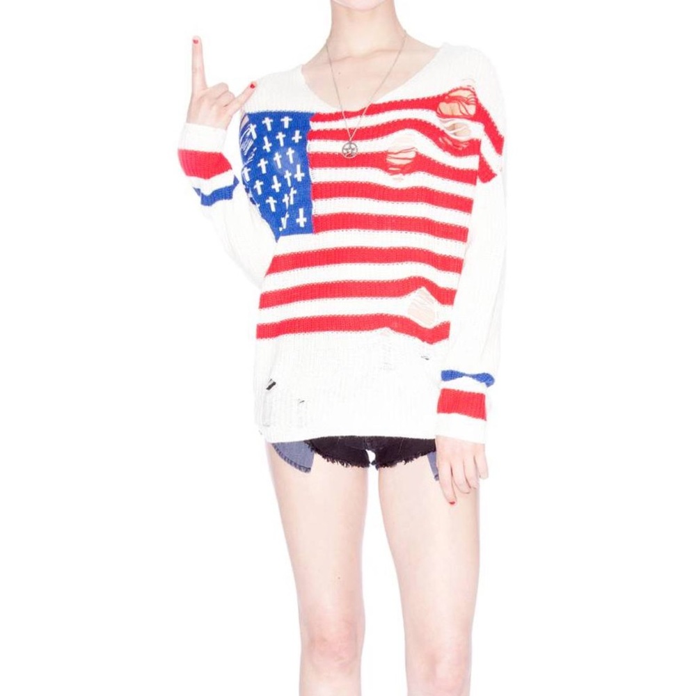 Unif Americana Flag Sweater